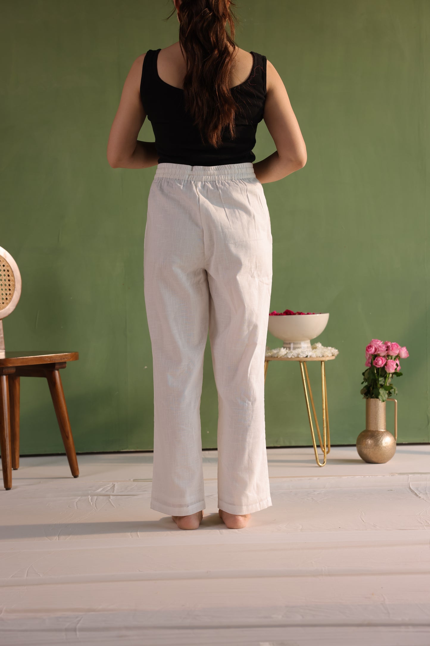 White straight fit Pant