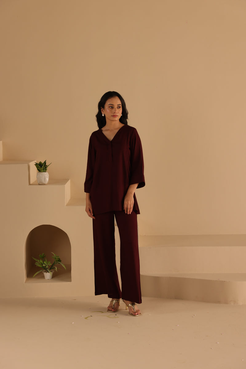 Wine Elara Co-ord Set