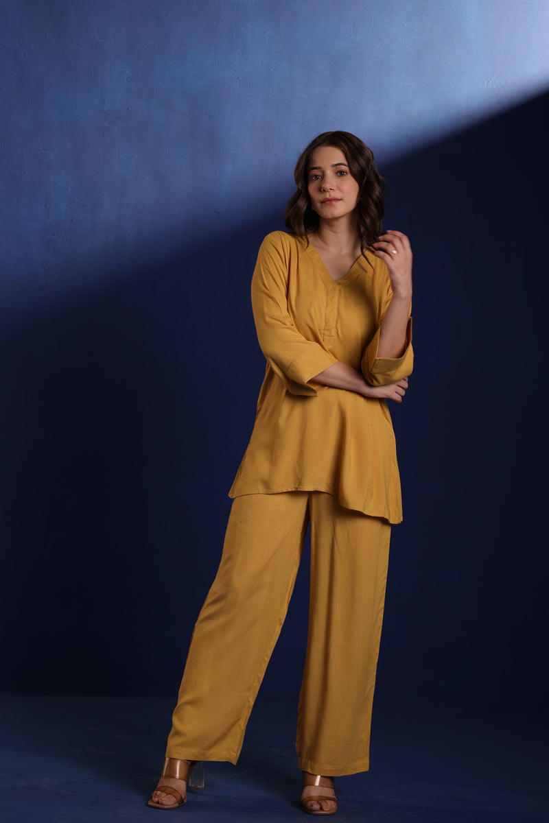 Mustard Elara Co-ord Set