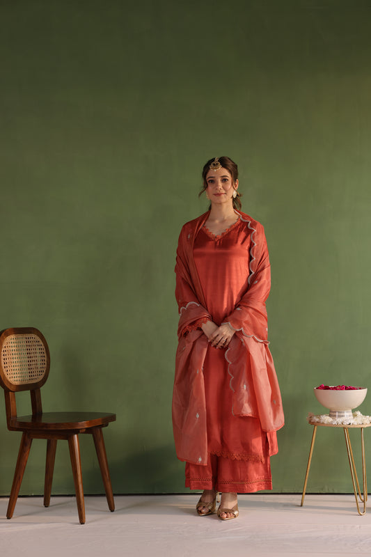 Rust Glow Kurta Set