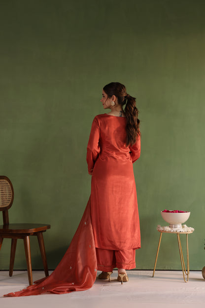 Rust Glow Kurta Set