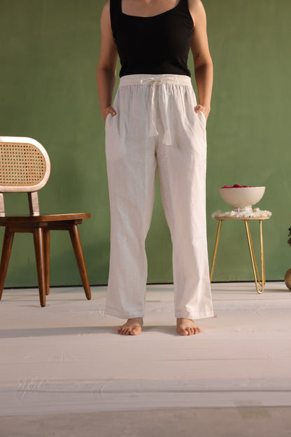 White straight fit Pant