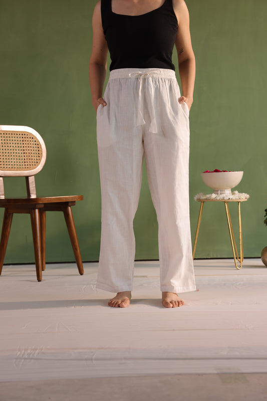 White straight fit Pant