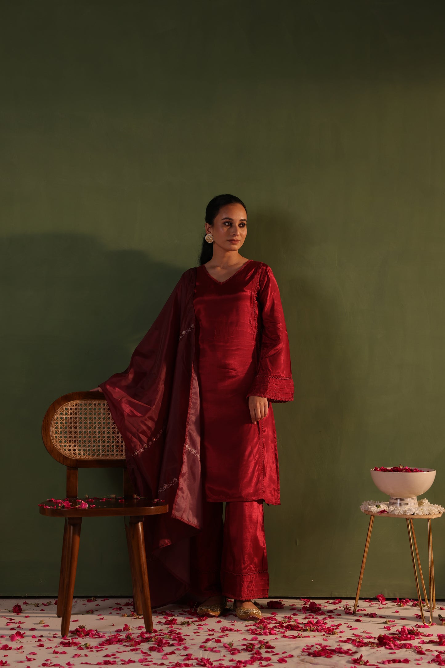 Maroon Grace Kurta Set