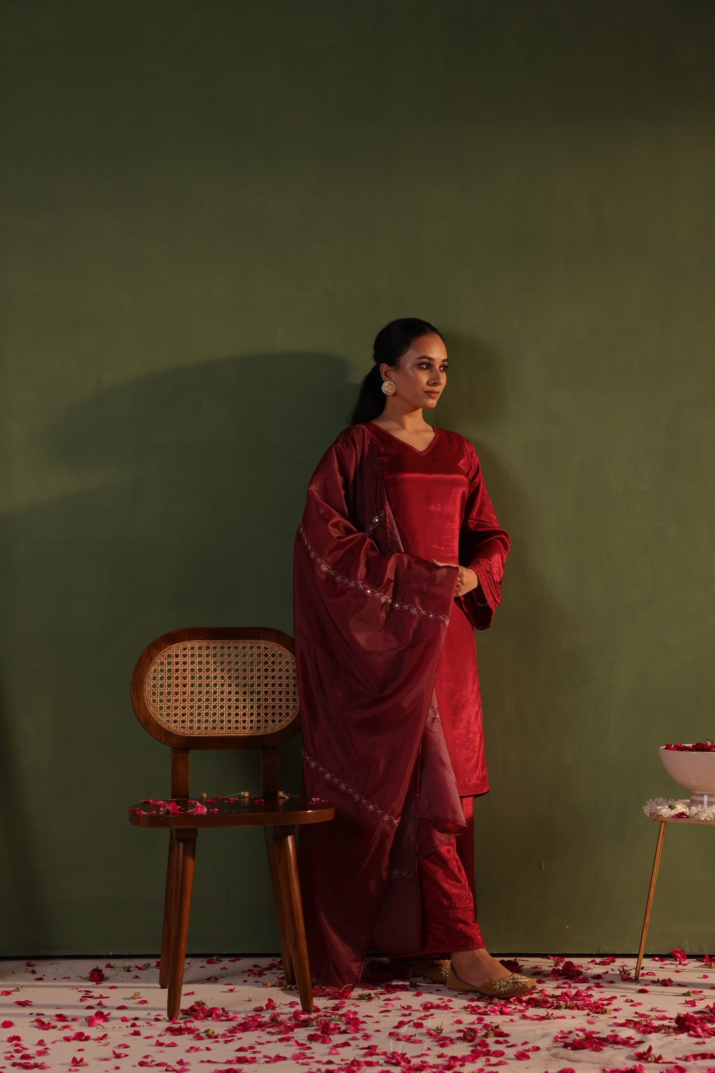 Maroon Grace Kurta Set