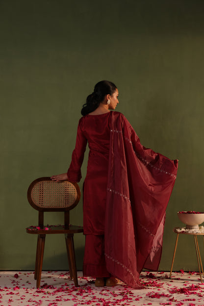 Maroon Grace Kurta Set