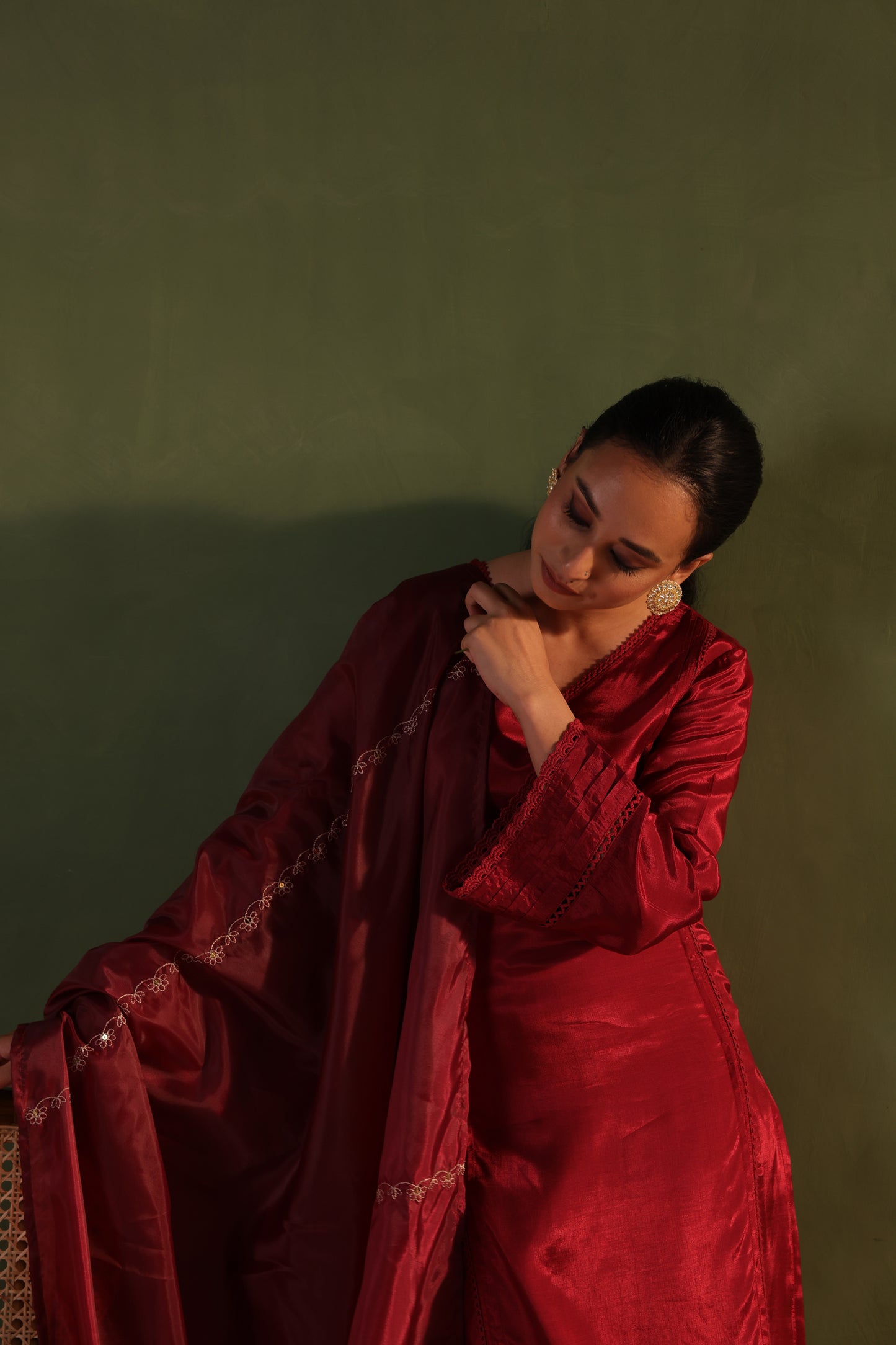 Maroon Grace Kurta Set