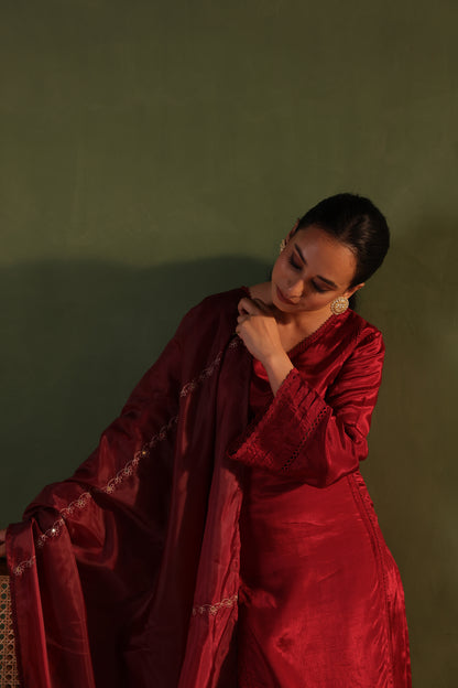 Maroon Grace Kurta Set