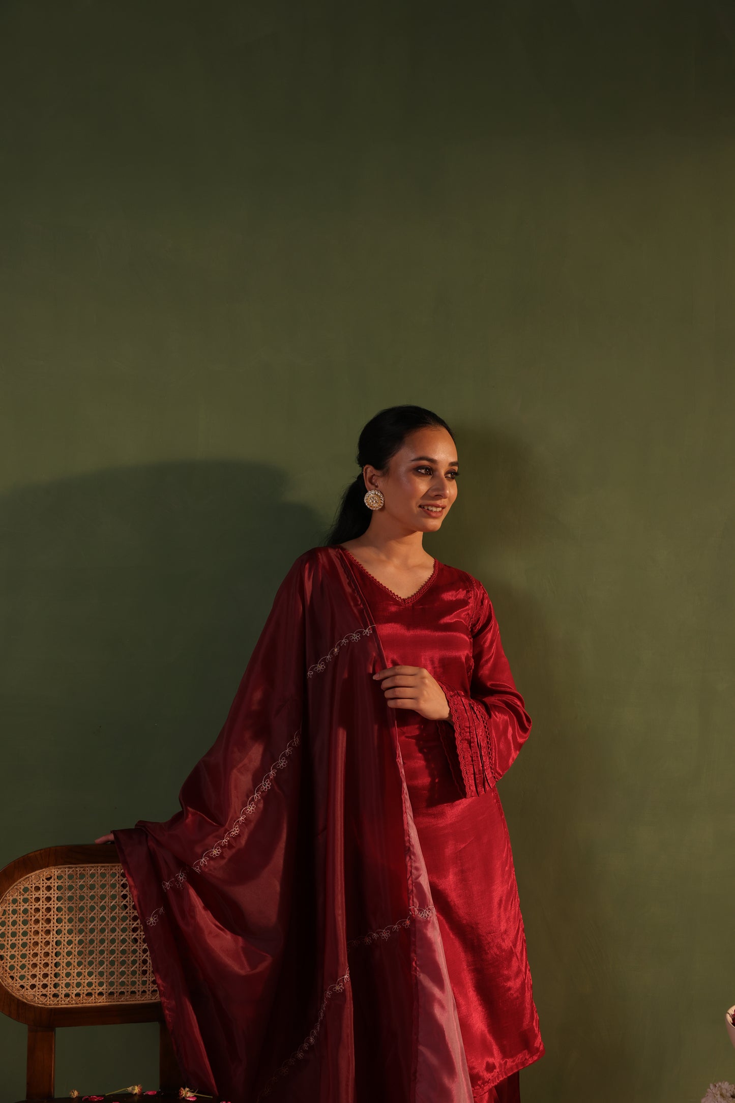 Maroon Grace Kurta Set