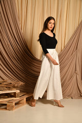 White Flared Palazzo Pants