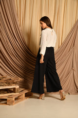 Black Flared Palazzo Pants