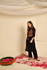 Black ethnic embroidered jacket