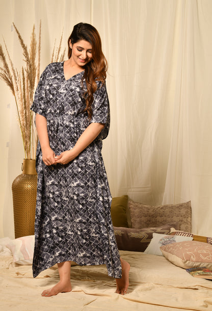 Black tie dye Kaftan